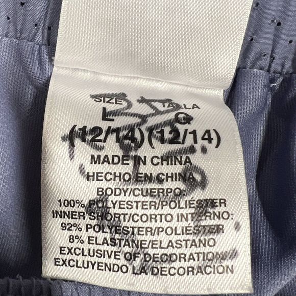 Adidas Running Shorts Womens Large 12/14 Gray with‎ Green Side Stripes Athletic - Picture 5 of 10